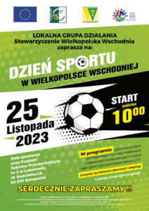 Plakat reklamujący Dzień Sportu w Wielkopolsce Wschodniej