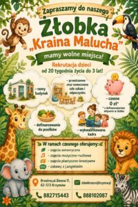 REKRUTACJA DZIECI DO GMINNEGO ŻŁOBKA ,,KRAINA MALUCHA” W BRZEŹNIE