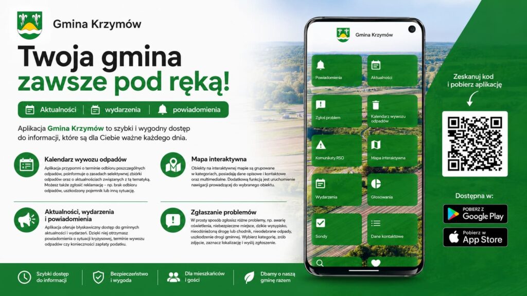 Aplikacja mobilna Gminy Krzymów