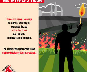 Plakat akcji Stop Pożarom Traw