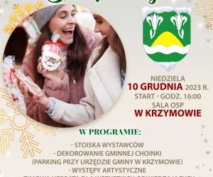 Plakat reklamujący Jarmark Świąteczny w Krzymowie